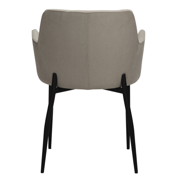 2x Dan Form Armlehnstuhl - ROMBO Stoff Wüstensand, schwarze Beine