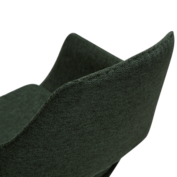 Dan Form Armlehnenstuhl - OHH Stoff Salbeigrün, Schwarze Beine